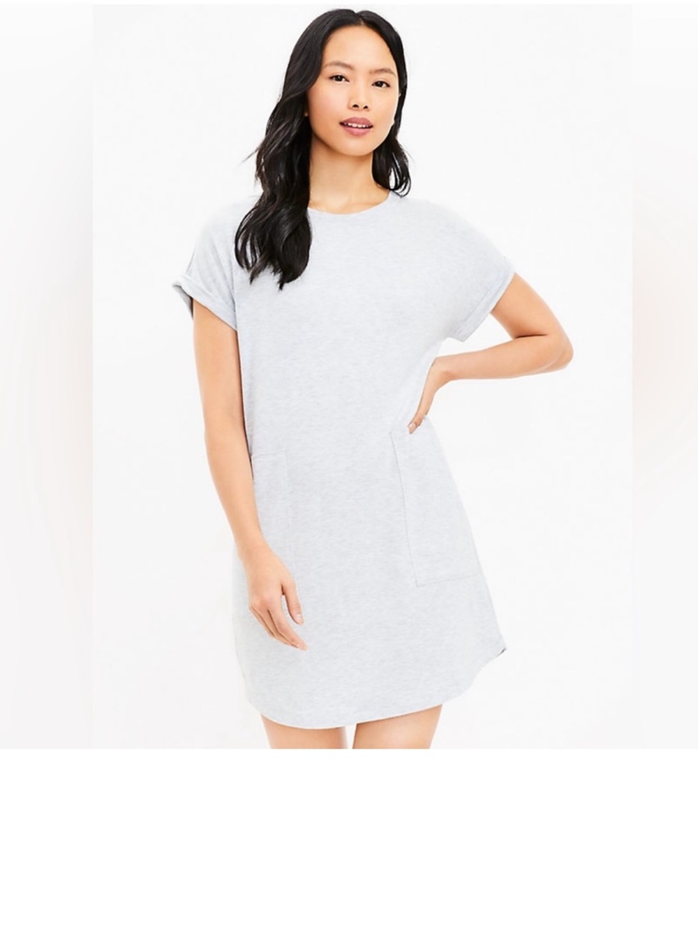 NWT Lou & Grey Heather Grey T-shirt Dress Size Small